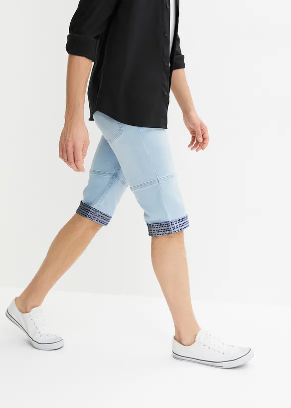 Lang jeans-bermuda, Regular Fit, bonprix