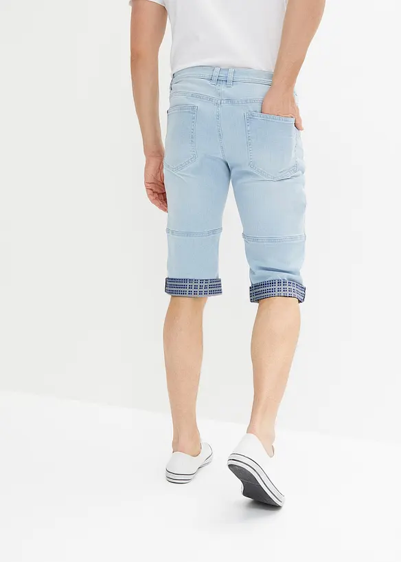 Lang jeans-bermuda, Regular Fit, bonprix