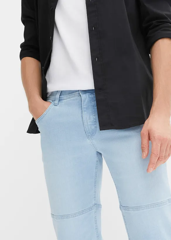 Lang jeans-bermuda, Regular Fit, bonprix