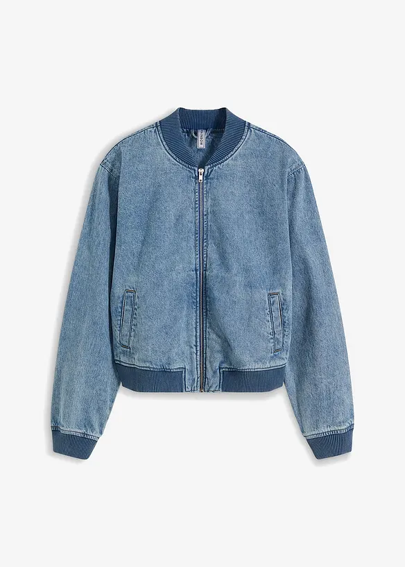 Bomberjakke i denim, bonprix