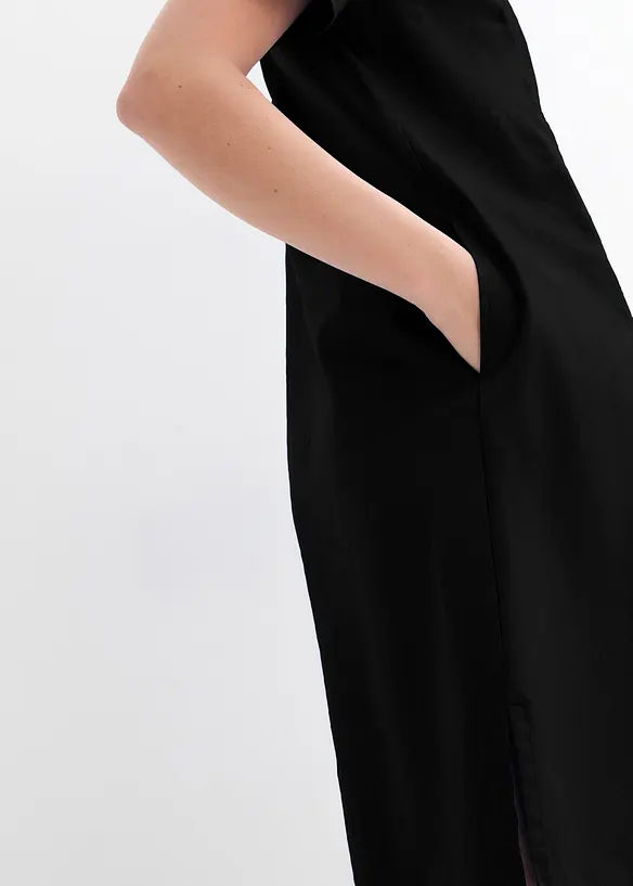 Tunikakjole i bomull-/linmiks med lommer, bonprix