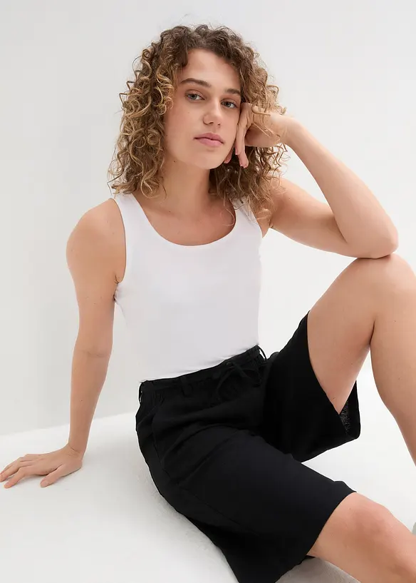 Casual bermuda med lin, bonprix