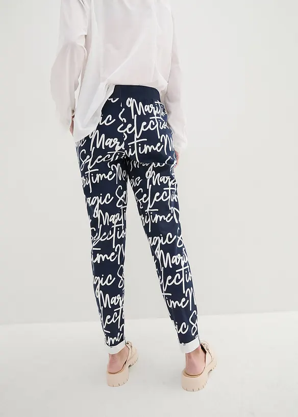 Slip on-bukse med trykk, bonprix