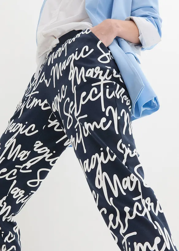 Slip on-bukse med trykk, bonprix