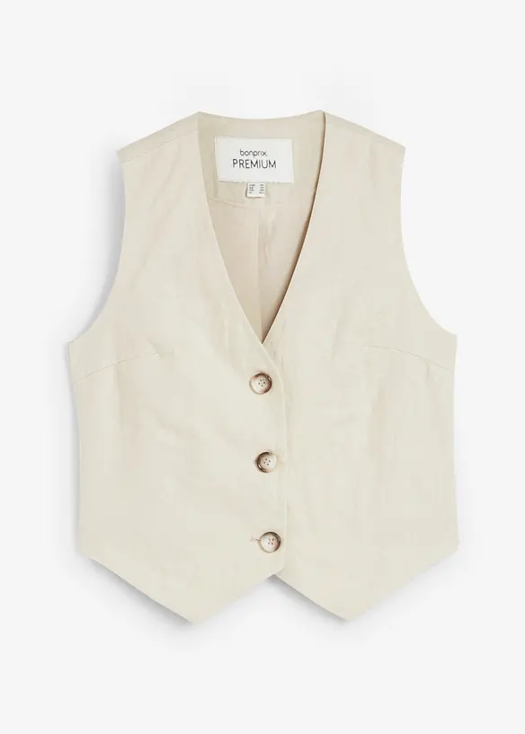 Vest i lin, bonprix