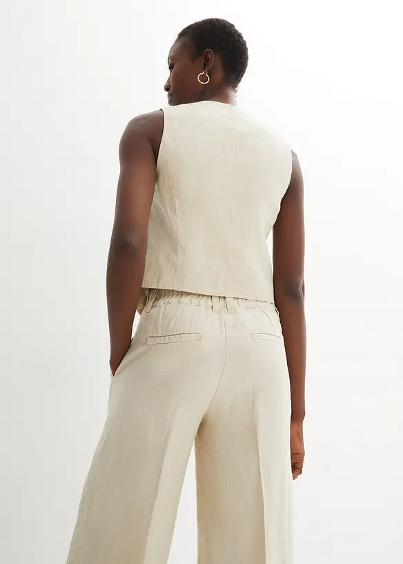 Vest i lin, bonprix