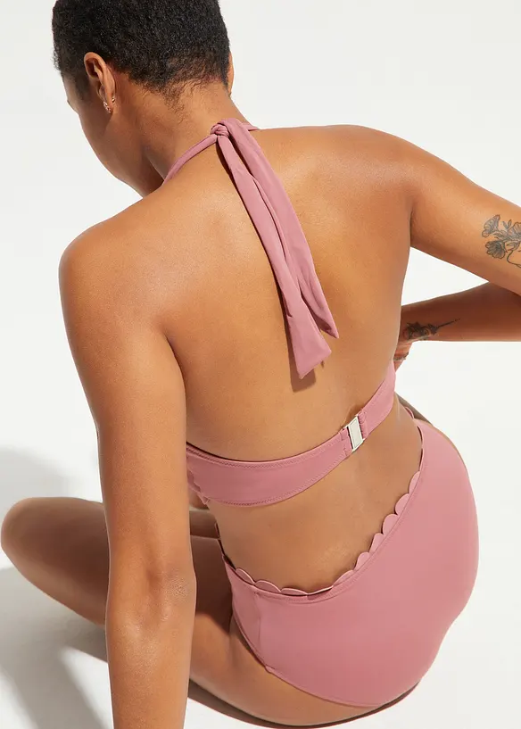 Halterneck-bikini (2-delt sett) i resirkulert polyamid, bonprix