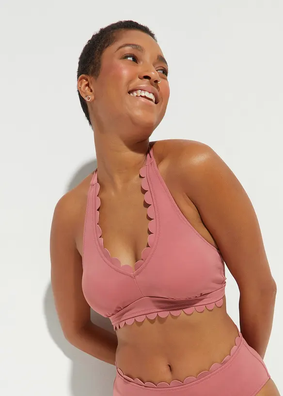 Halterneck-bikini (2-delt sett) i resirkulert polyamid, bonprix