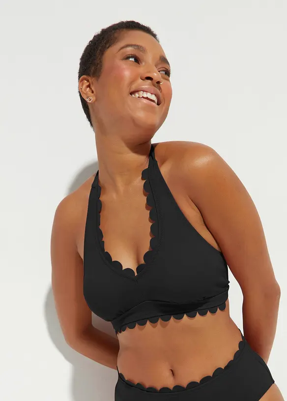 Halterneck-bikini (2-delt sett) i resirkulert polyamid, bonprix