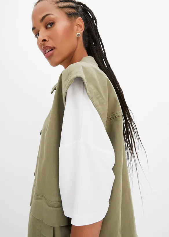 Lett oversized topp av lett viskose, bonprix
