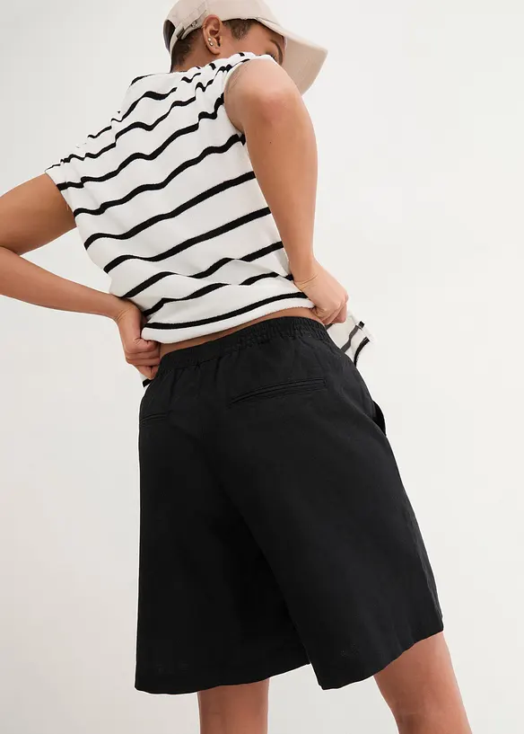 Bermudashorts i lin og bomull, bonprix