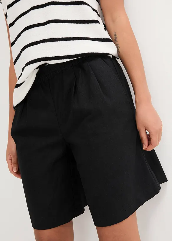 Bermudashorts i lin og bomull, bonprix