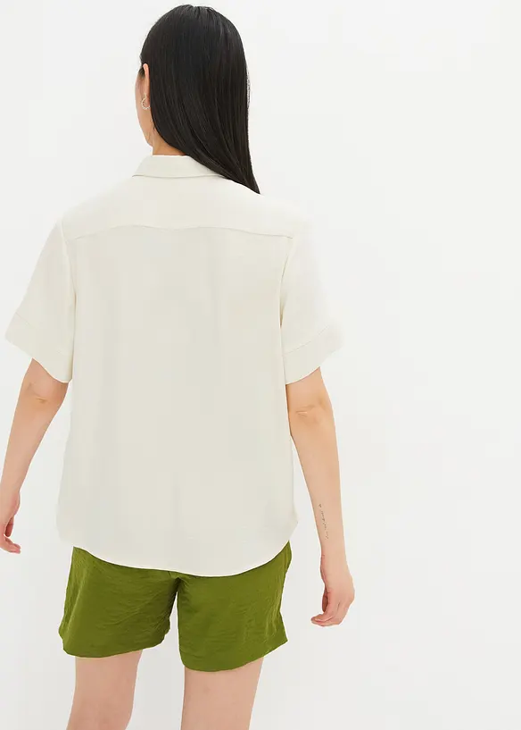 Kortermet bluse med brystlomme, bonprix