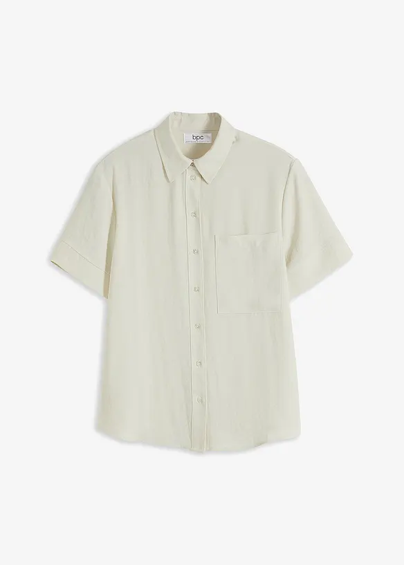 Kortermet bluse med brystlomme, bonprix