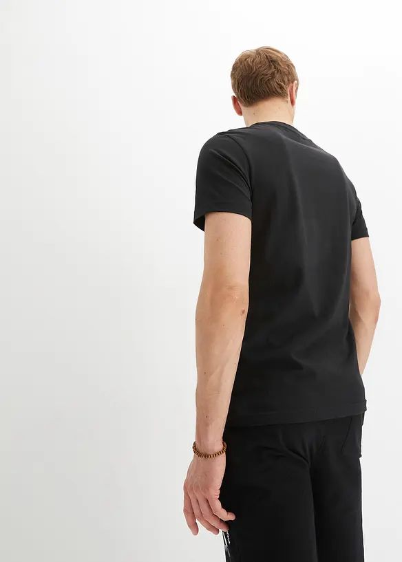 T-skjorte i økologisk bomull, Slim Fit, bonprix