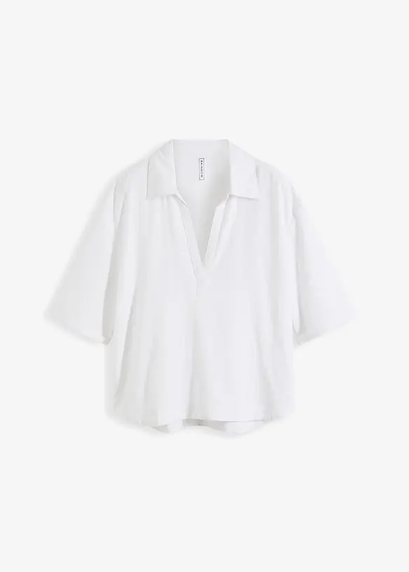 Bluse i kjølende miks av lin og viskose, bonprix