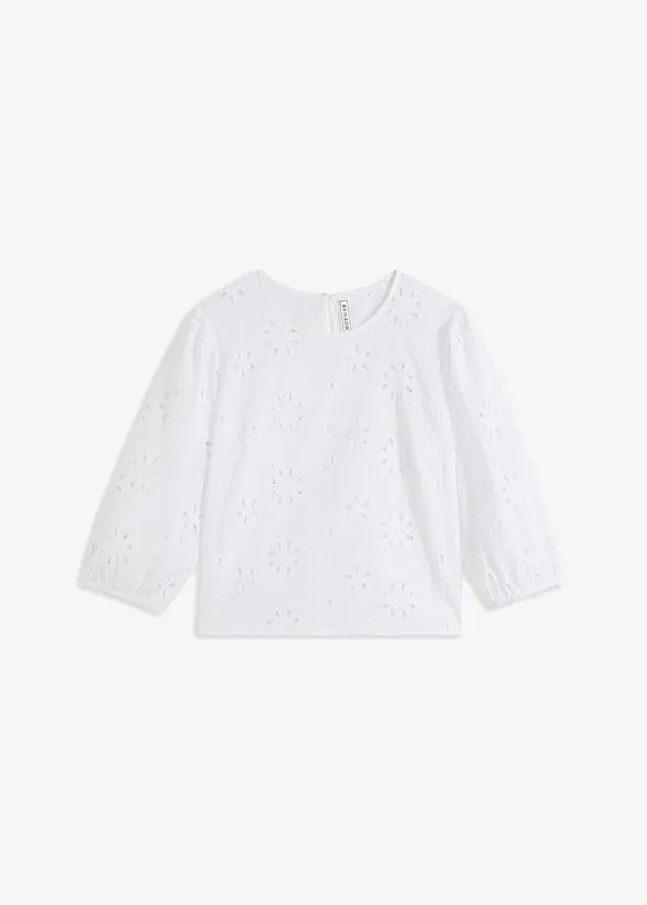 Bluse med hullmønster, bonprix