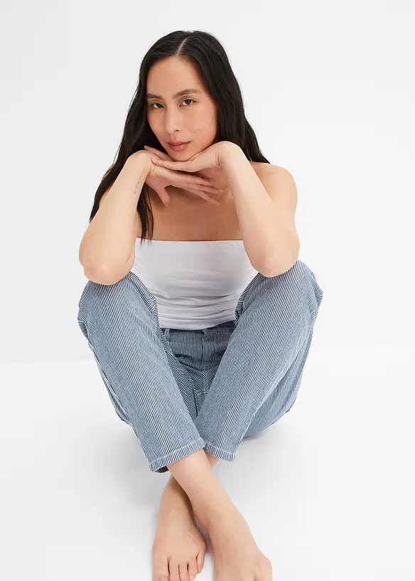 Barrel-jeans, Mid Waist, stripet, bonprix