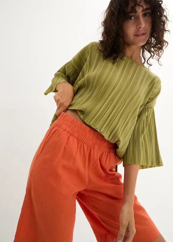 Bermudashorts i lin og viskose, bonprix