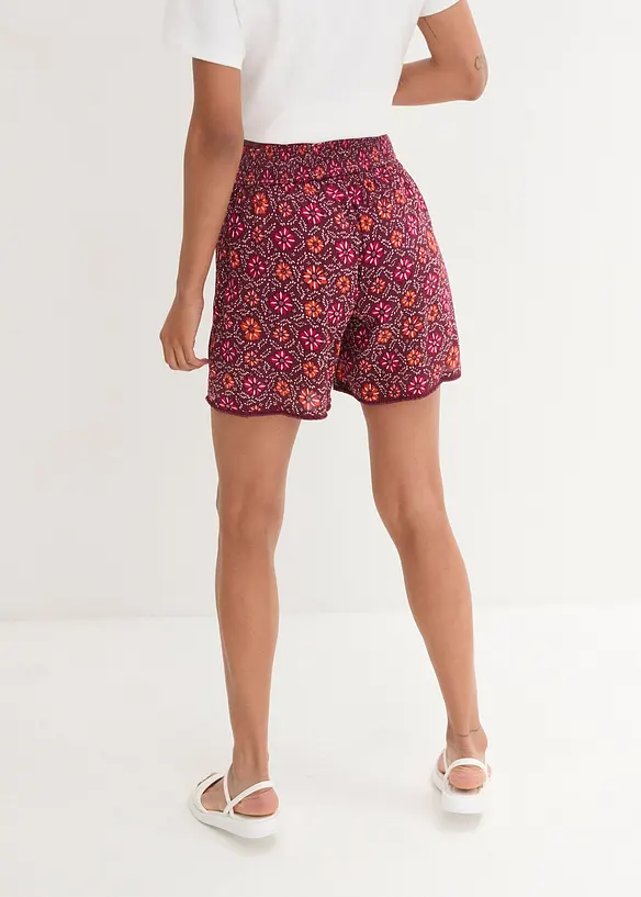Pull on-shorts med trykt mønster og strikklinning, bonprix