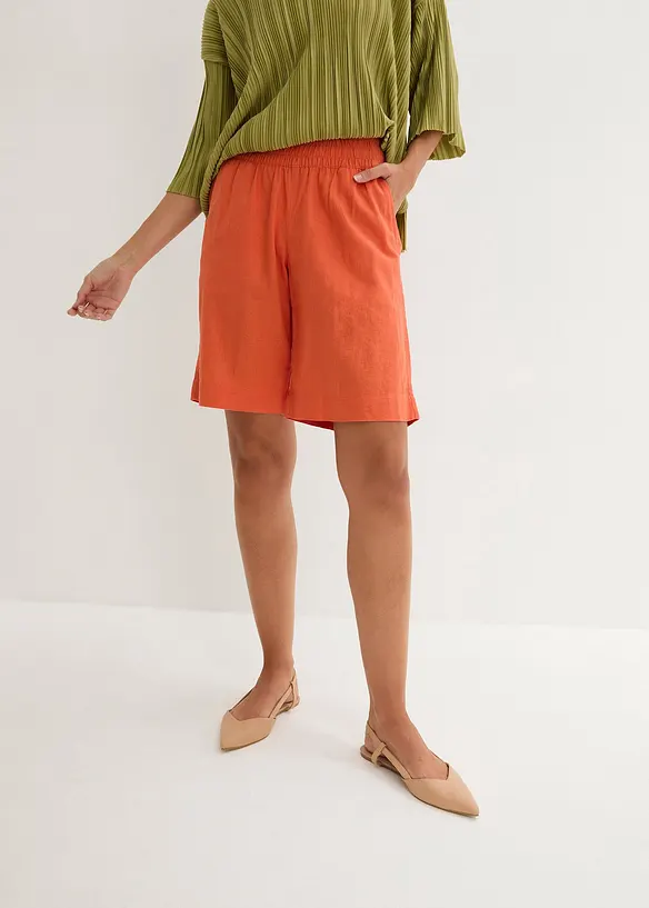 Bermudashorts i lin og viskose, bonprix