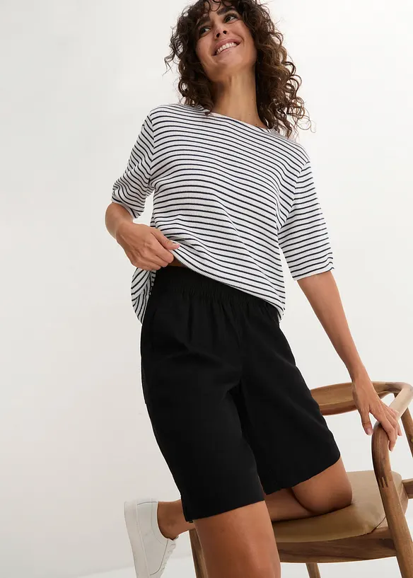 Bermudashorts i lin og viskose, bonprix