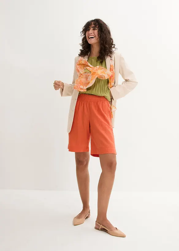 Bermudashorts i lin og viskose, bonprix
