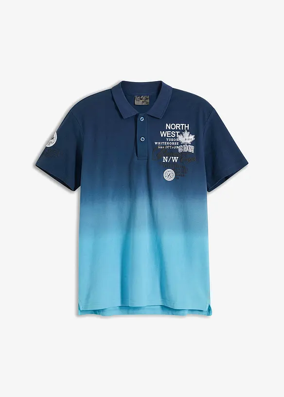 Poloskjorte i 100% bomull med fargegradering, bonprix