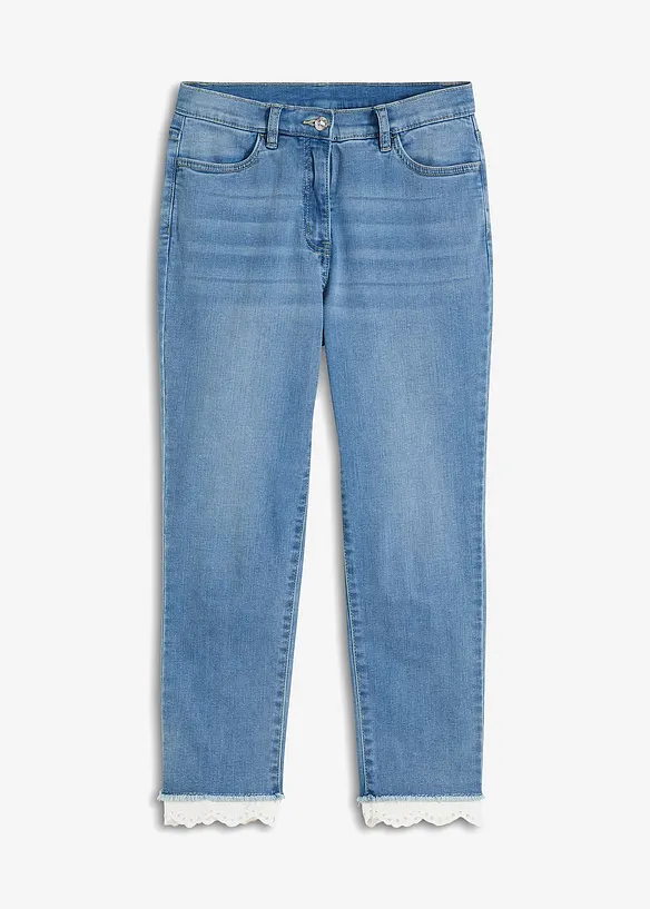Stretchjeans med bord, bonprix