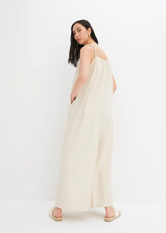 Jumpsuit i lett lin-viskose-miks, bonprix