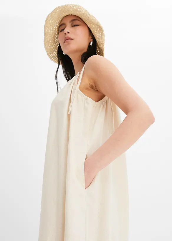 Jumpsuit i lett lin-viskose-miks, bonprix