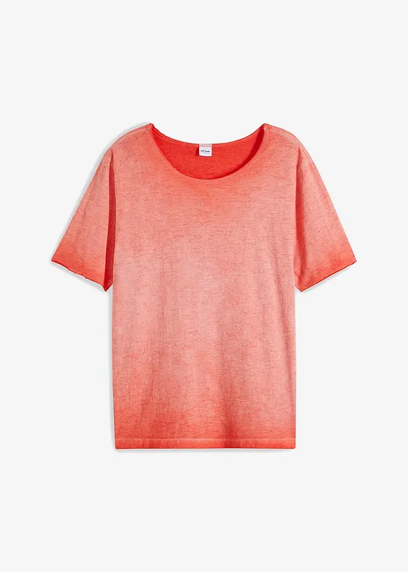 T-skjorte i 100% økologisk bomull og vasket look, bonprix