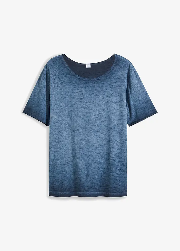 T-skjorte i 100% økologisk bomull og vasket look, bonprix
