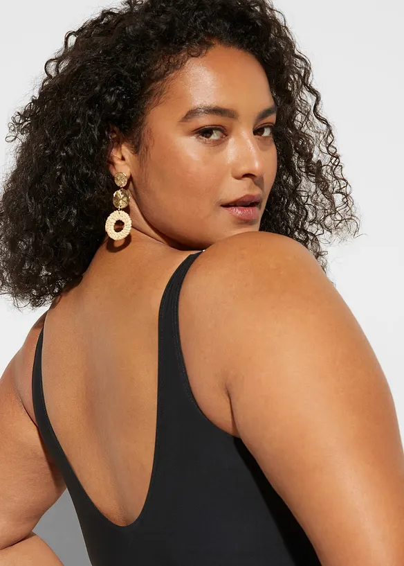 Shape-badedrakt med V-hals, lett formende, bonprix