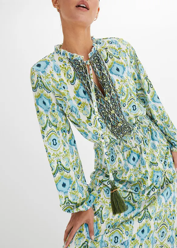 Maxikjole med print, bonprix