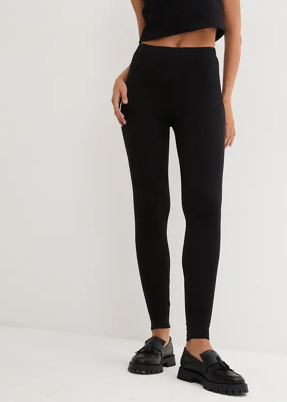 Leggings med økologisk bomull (2-pack), bonprix