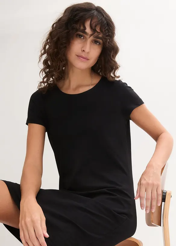 Jerseykjole i økologisk bomull med elastan, bonprix