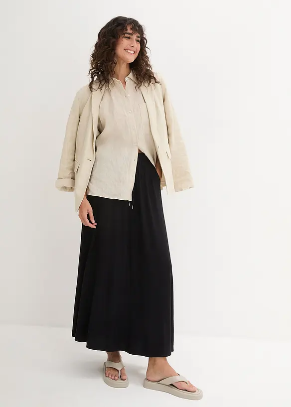 Jerseyskjørt i viskosemiks, bonprix