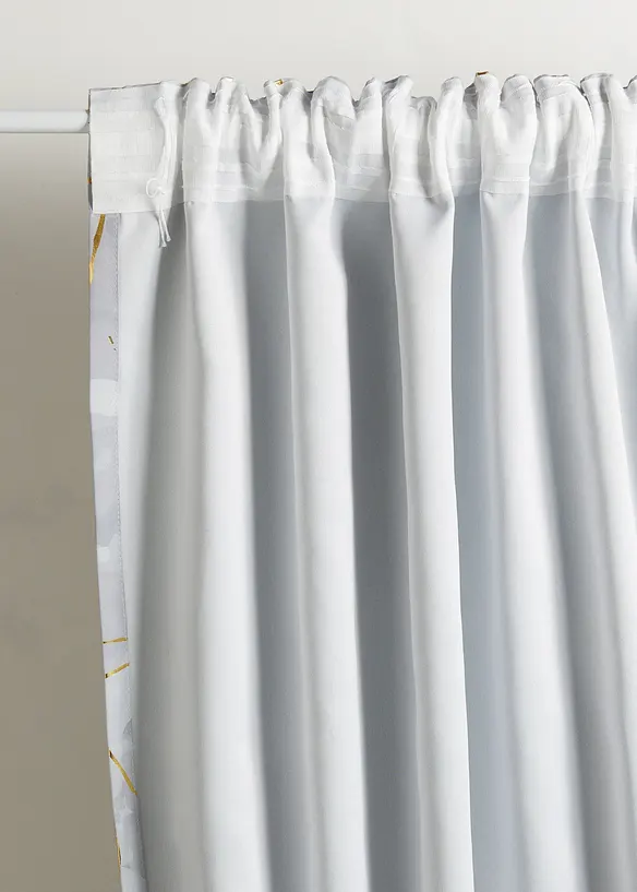 Mørkleggingsgardin med glanstrykk (1-pack), bonprix