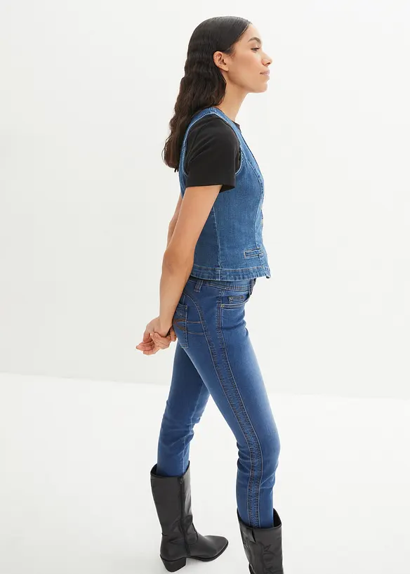 Denimvest med stretch, bonprix