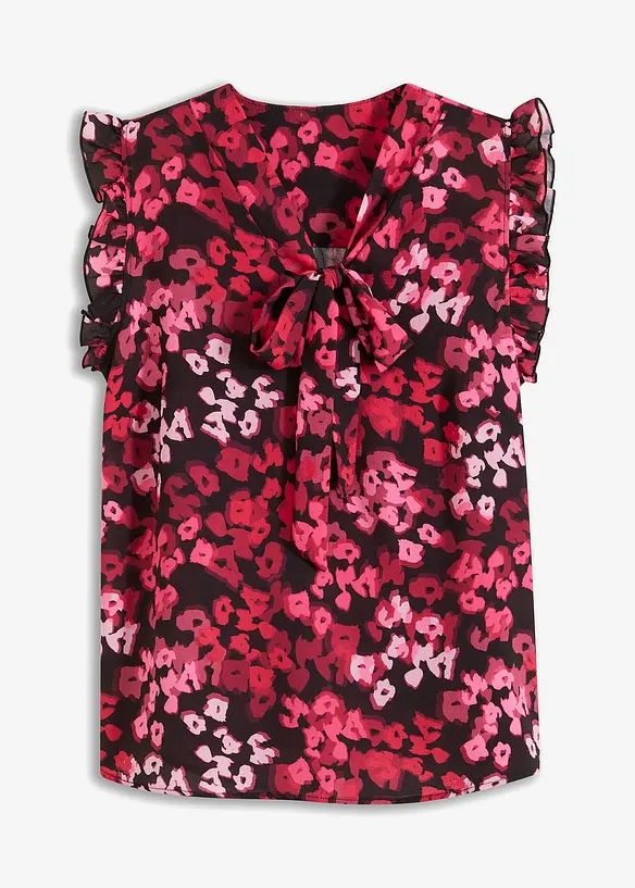 Knytebluse med print, bonprix