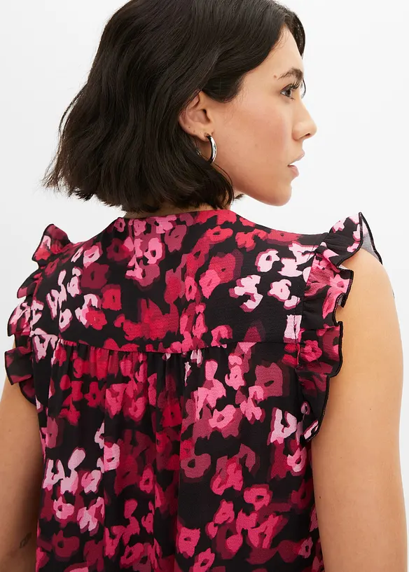 Knytebluse med print, bonprix