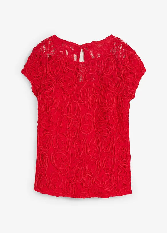 Bluse i blondemateriale, bonprix