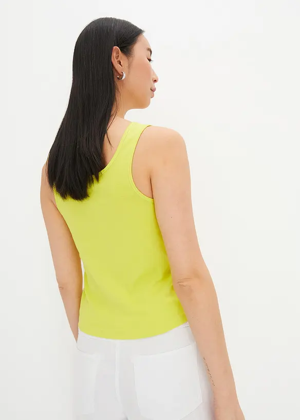 Ribbet topp av 100% bomull, bonprix