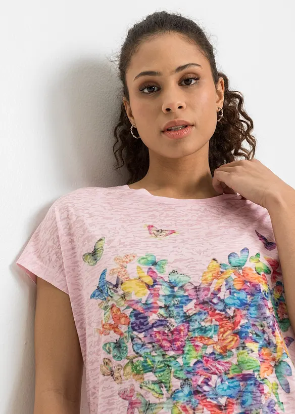 Topp med sommerfugl-trykk, bonprix