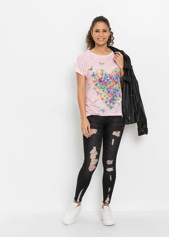 Topp med sommerfugl-trykk, bonprix