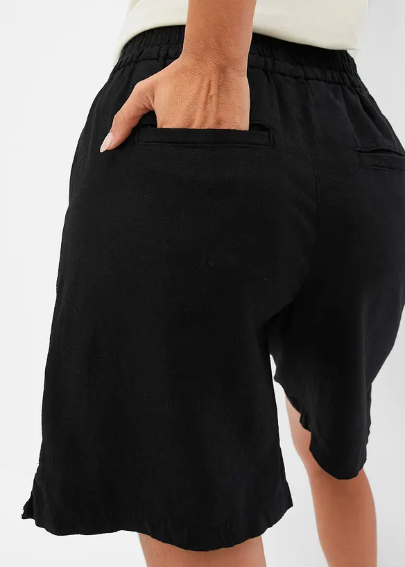 Slip on-shorts av luftig linmiks, bonprix