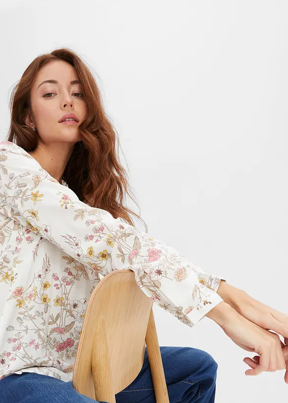 Bluse i 100% viskose, bonprix