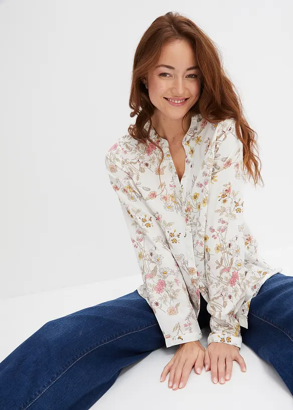Bluse i 100% viskose, bonprix