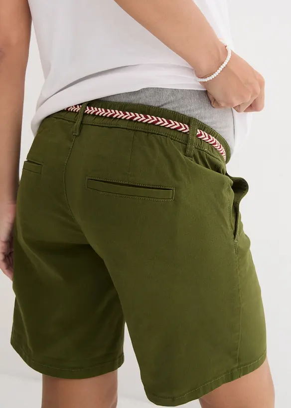 Mamma-chinoshorts med belte, bpc bonprix collection